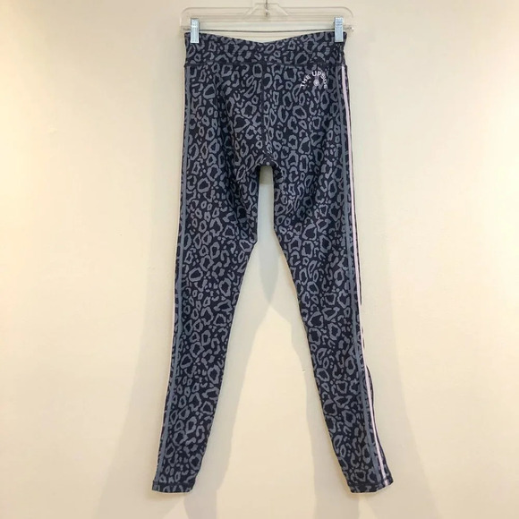 The Upside Soulcycle Purple Leopard Drawstring Mid Rise Athletic Leggings 8 - Picture 10 of 10
